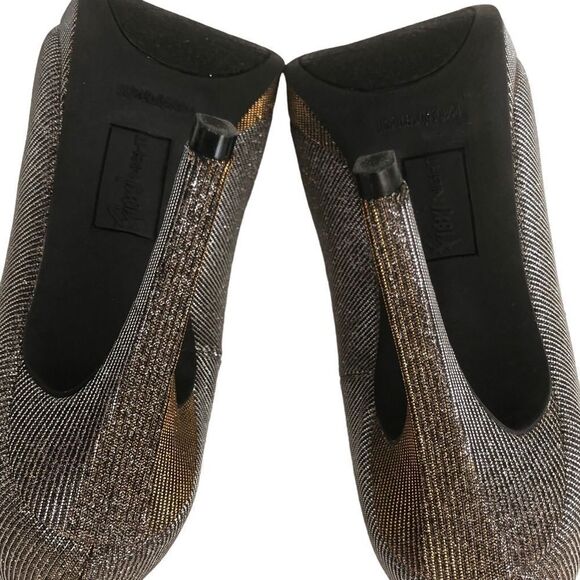 .WIDE FIONI NIGHT GOLD SPARKLE PUMPS 8W - Picture 6 of 13